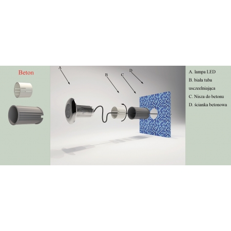 Lampa basenowa LED PHJ-FC-SS100-2  10 / 18 / 35 Watt, dowolny kolor+ RGB